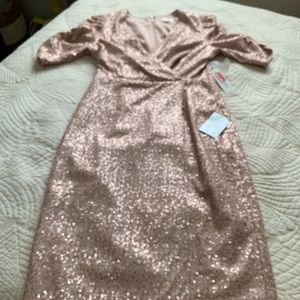 Champagne coloured sequins dress